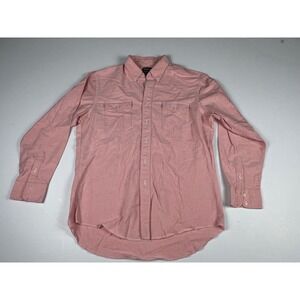 Wrangler Gold Mens 16 1/2x34 Pink Button Down Long Sleeve Shirt USA Made